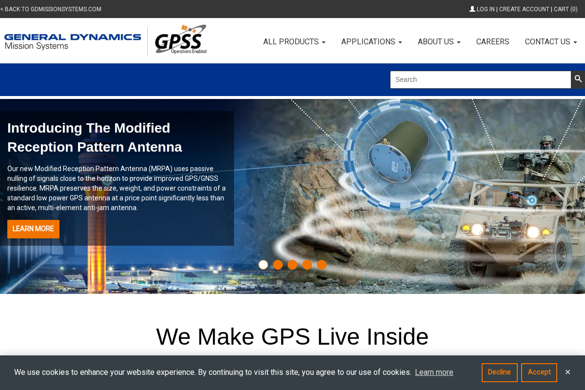 GPS Source homepage screenshot