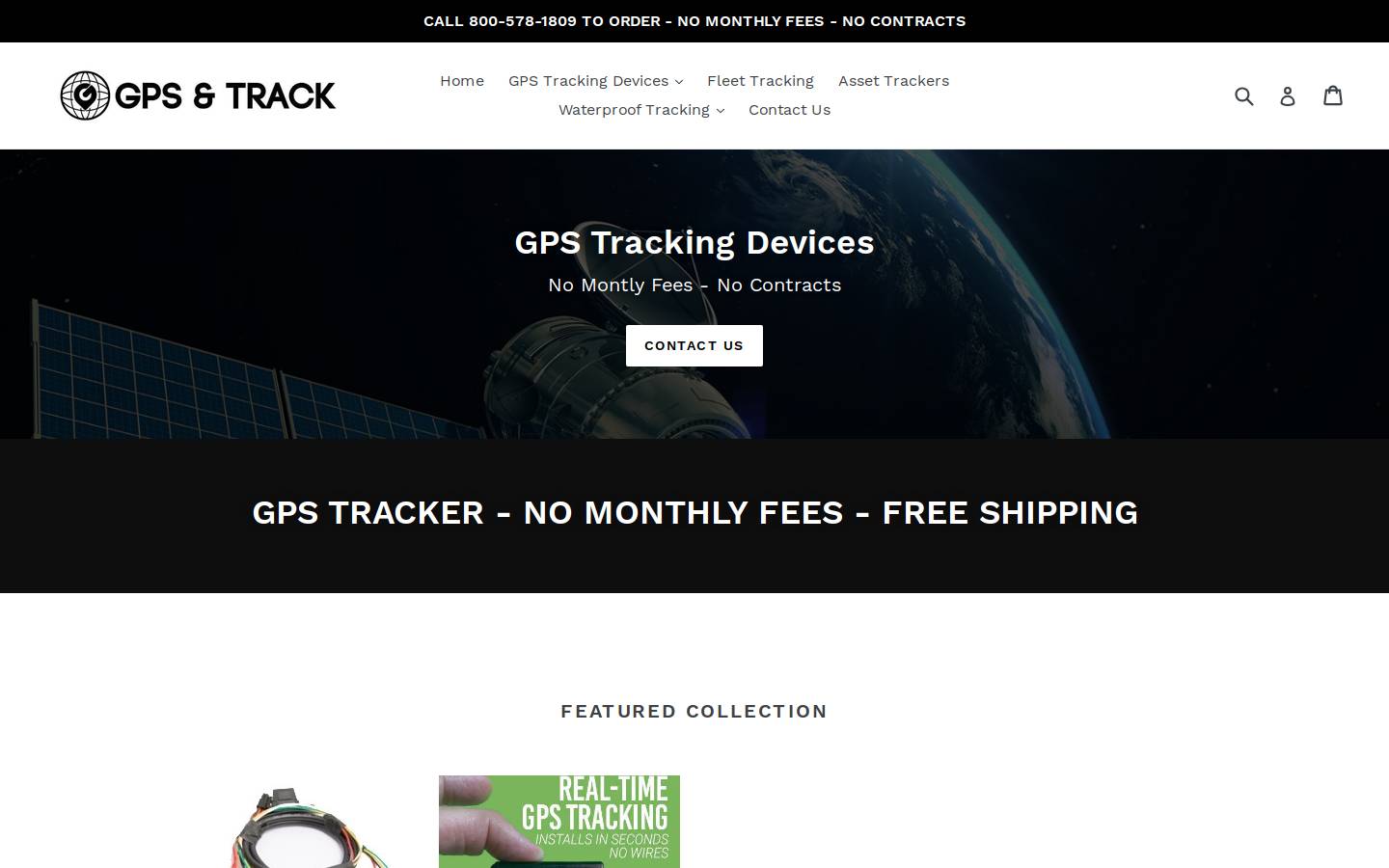 gpstrackers.store homepage screenshot