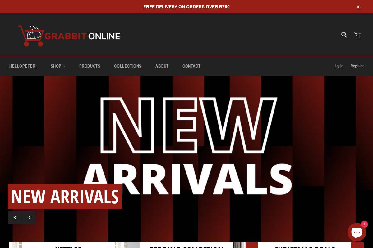 grabbit.co.za homepage screenshot