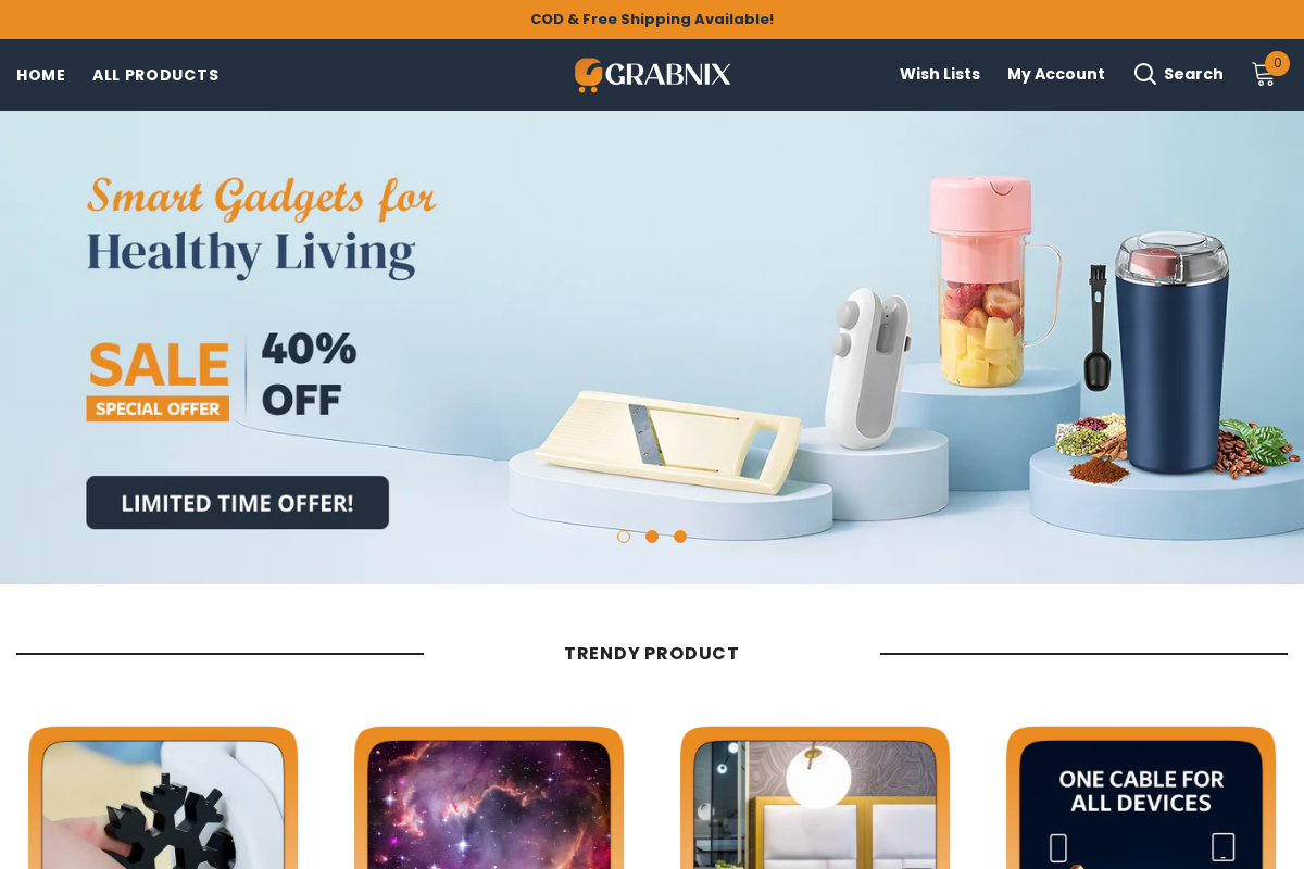 Grabnix homepage screenshot