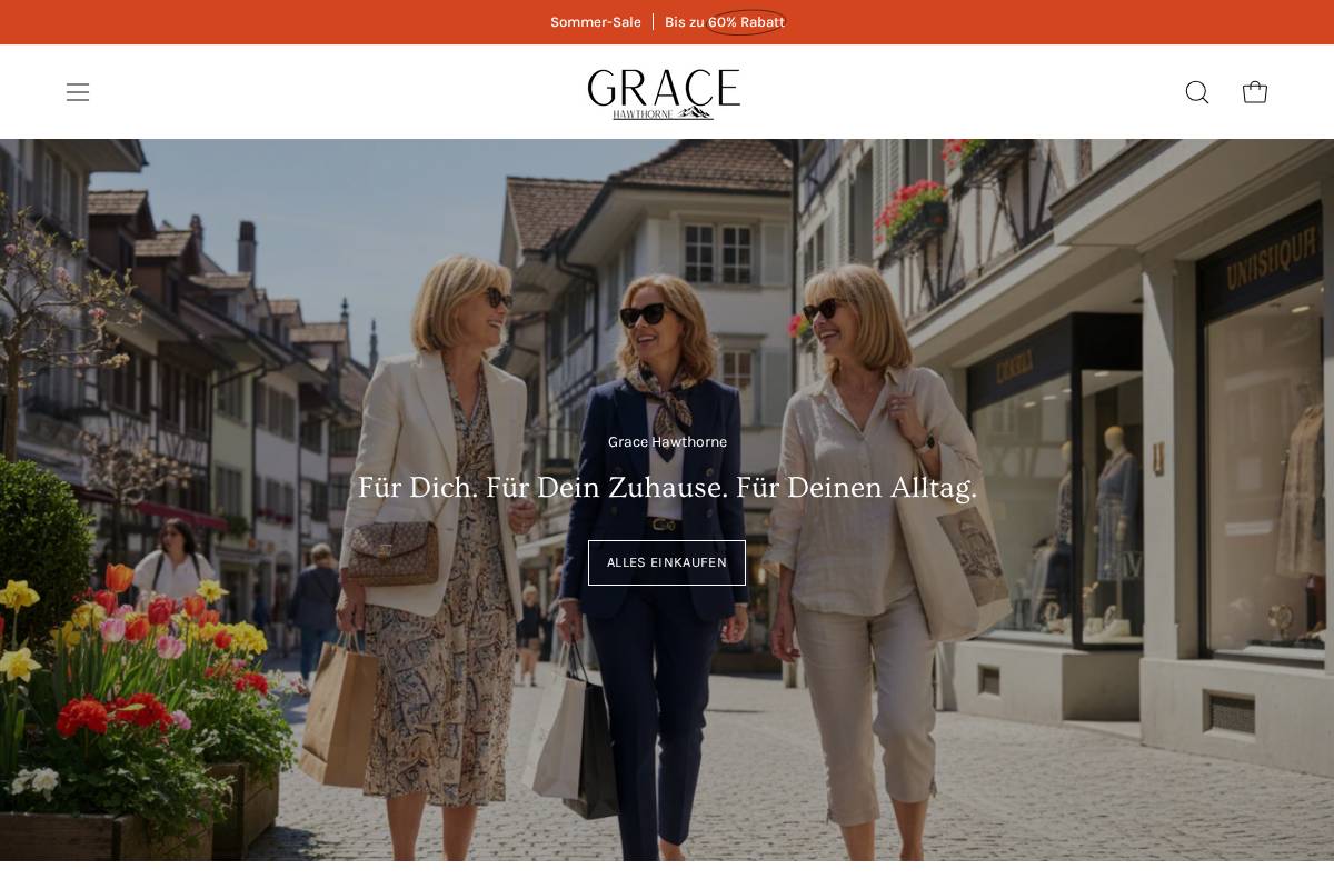 Grace Hawthorne homepage screenshot