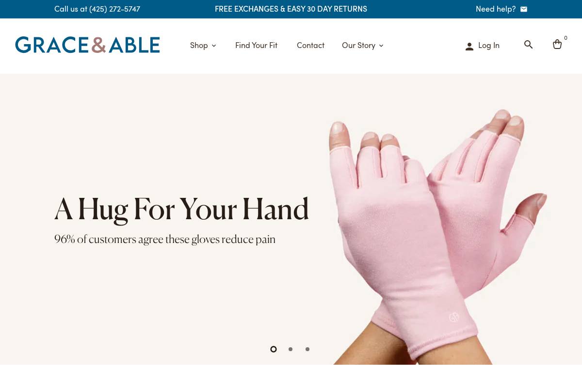 graceandable.com homepage screenshot