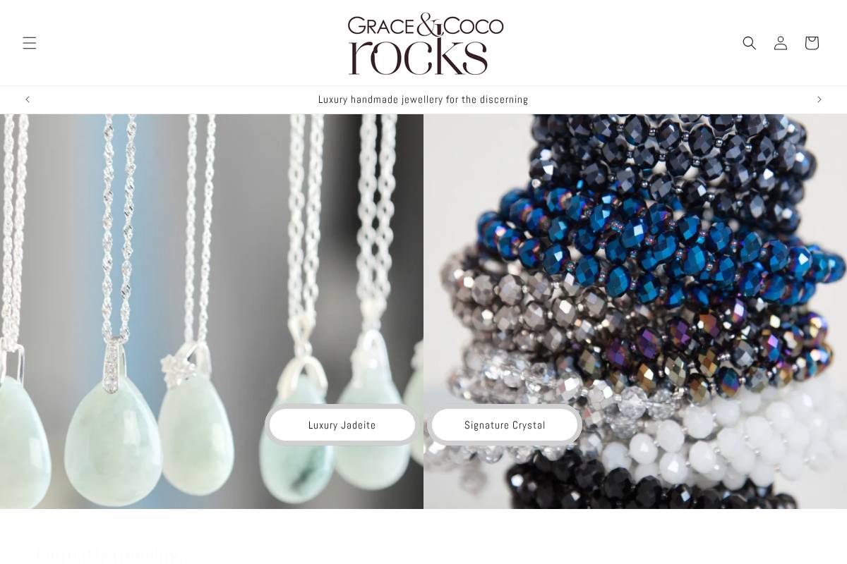 graceandcocorocks.com homepage screenshot