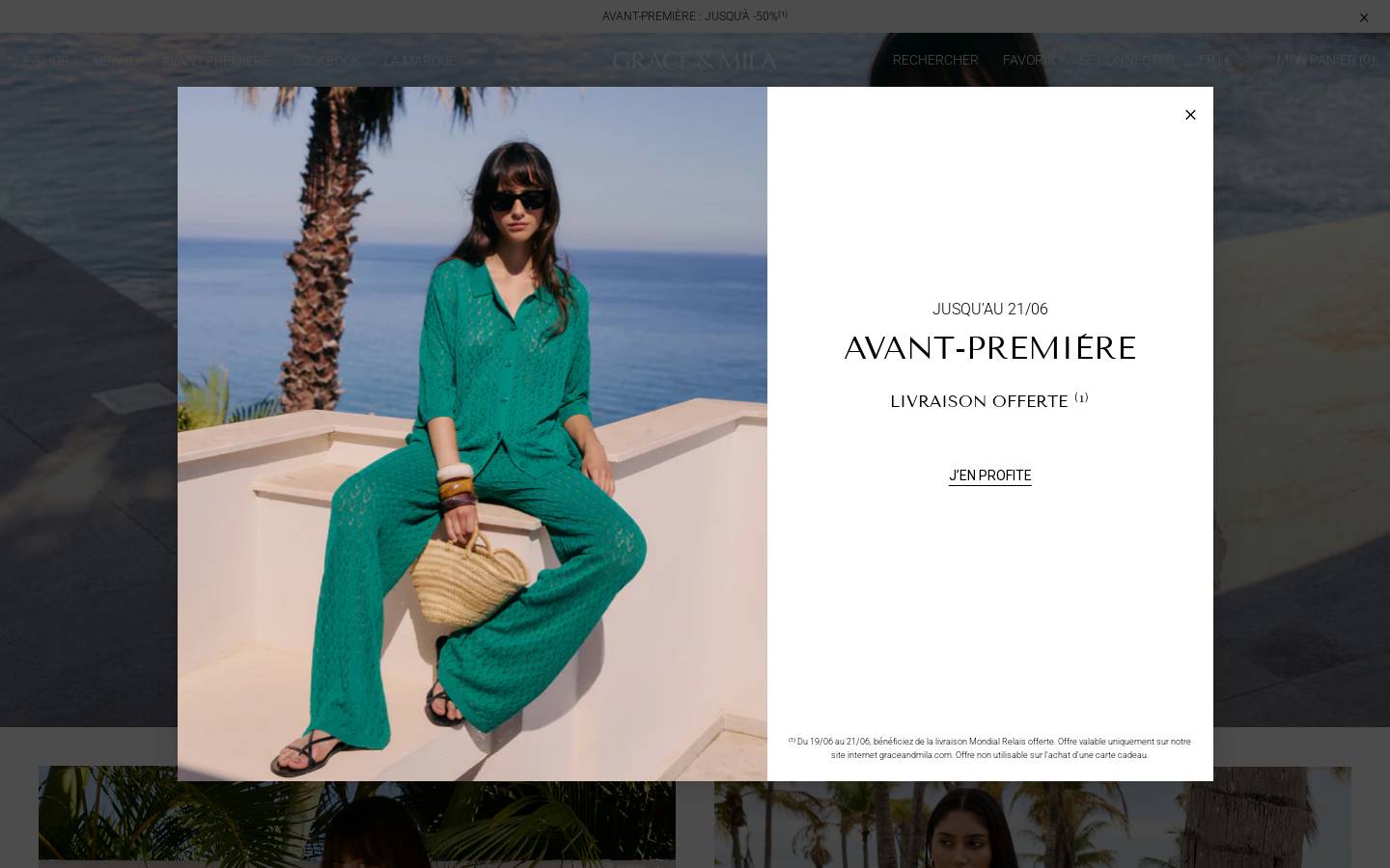 graceandmila.com homepage screenshot