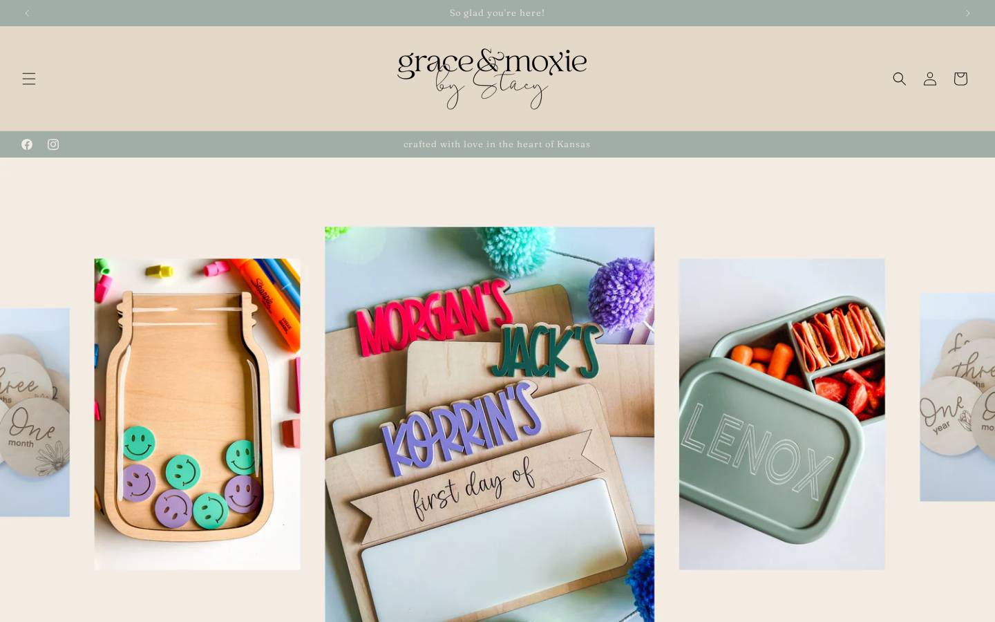 graceandmoxiebystacy.com homepage screenshot
