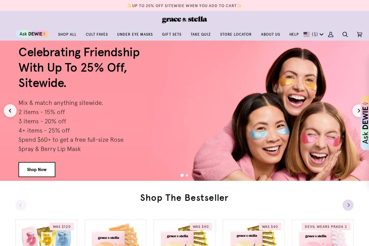 graceandstella.com homepage screenshot