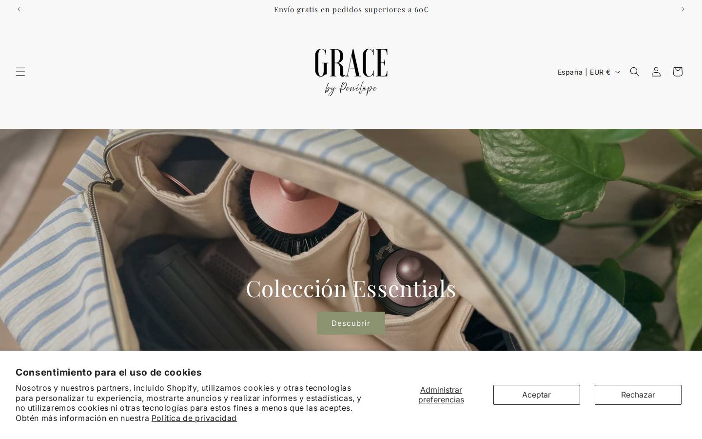 gracebypenelope.com homepage screenshot