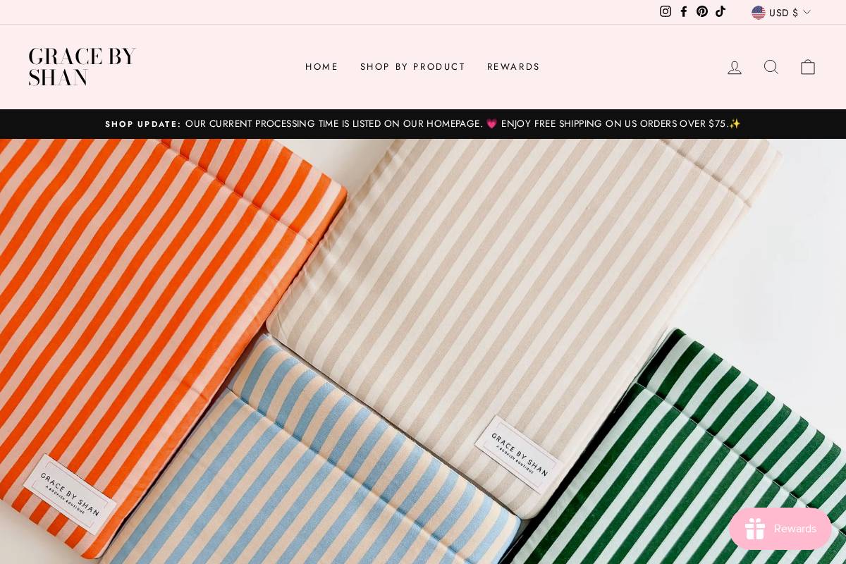 gracebyshan.com homepage screenshot