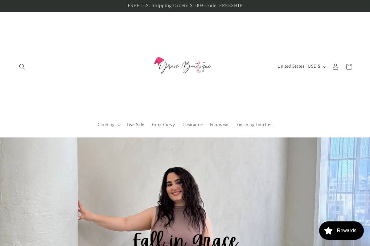 graceeboutiquee.com homepage screenshot