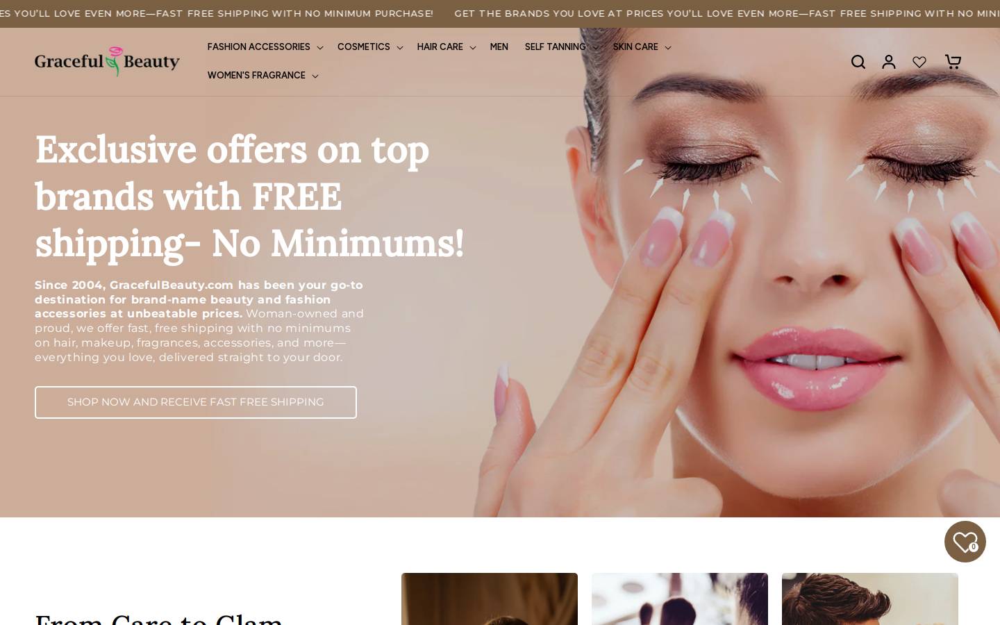 gracefulbeauty.com homepage screenshot