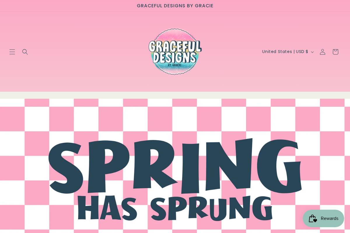 gracefuldesignsbygracie.com homepage screenshot