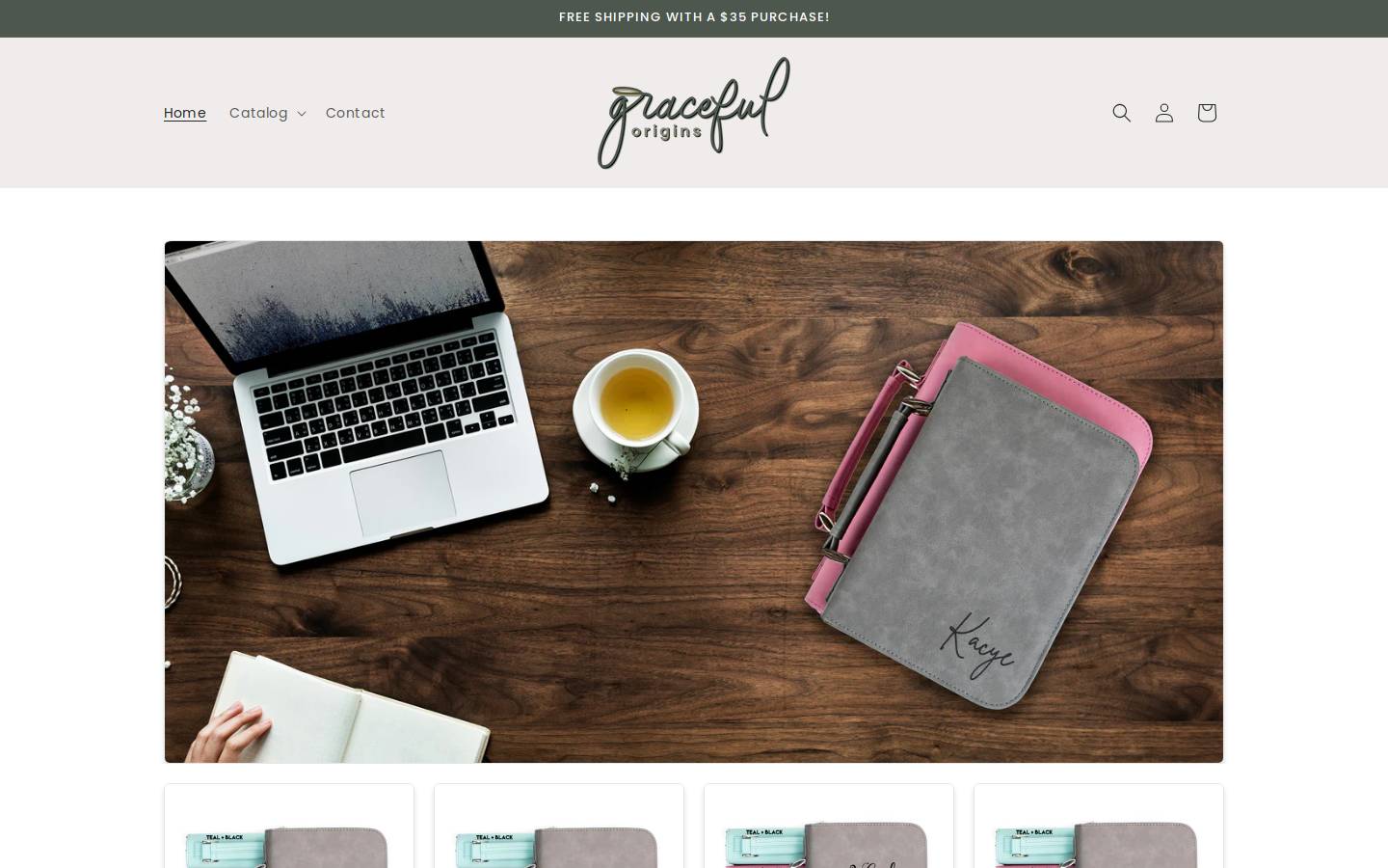 gracefulorigins.com homepage screenshot