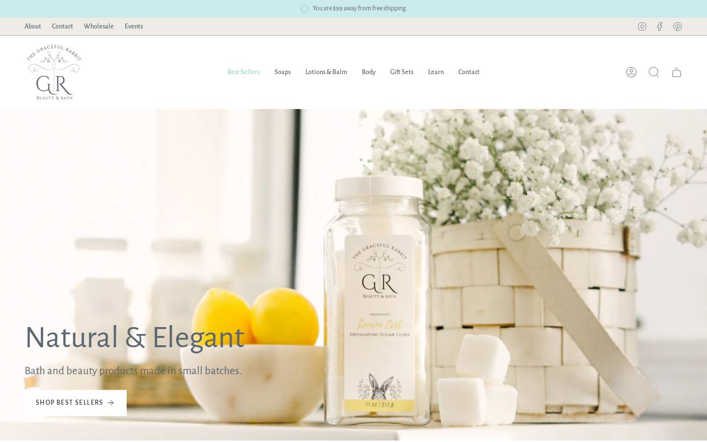 gracefulrabbit.com homepage screenshot