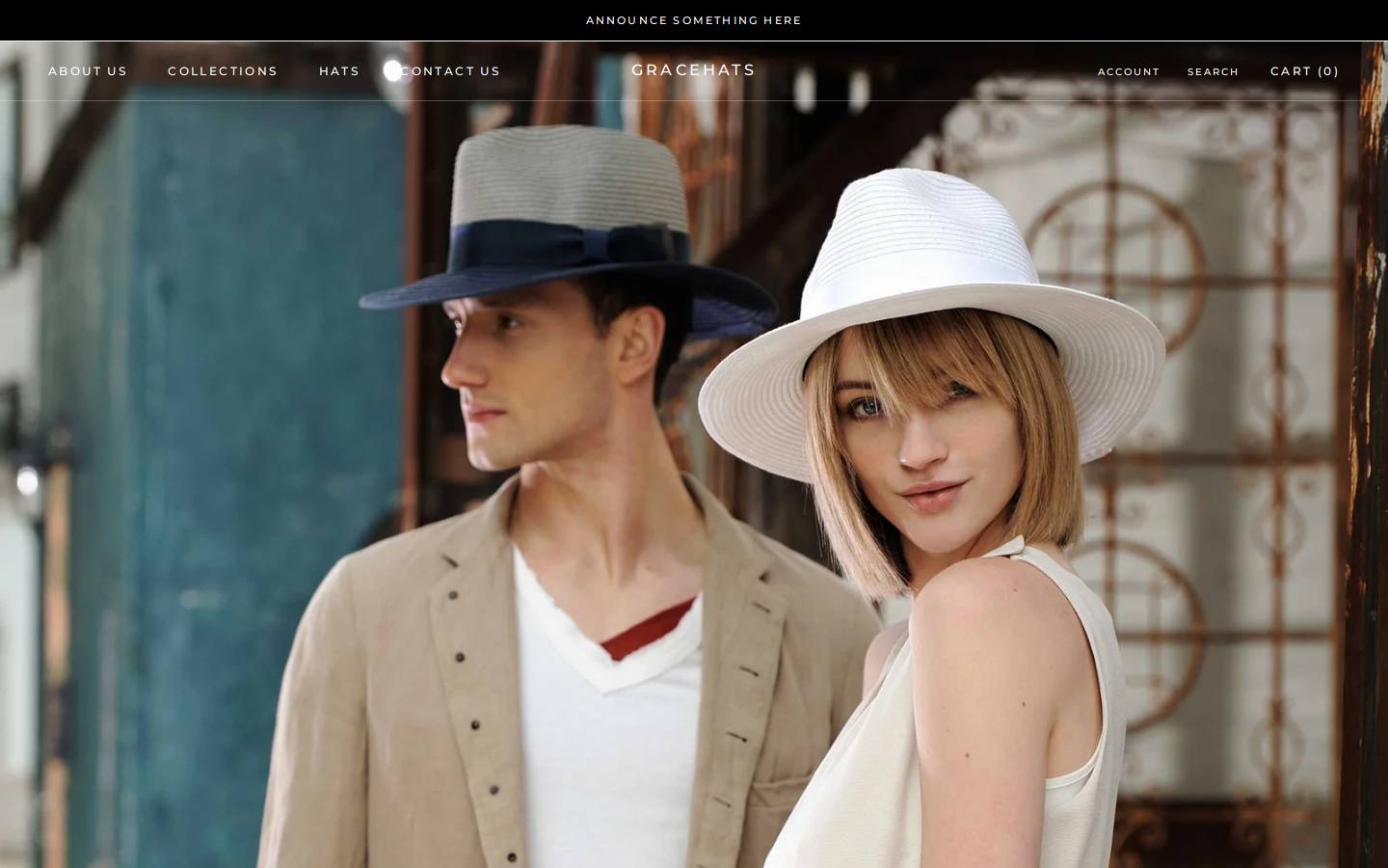 gracehats.com homepage screenshot