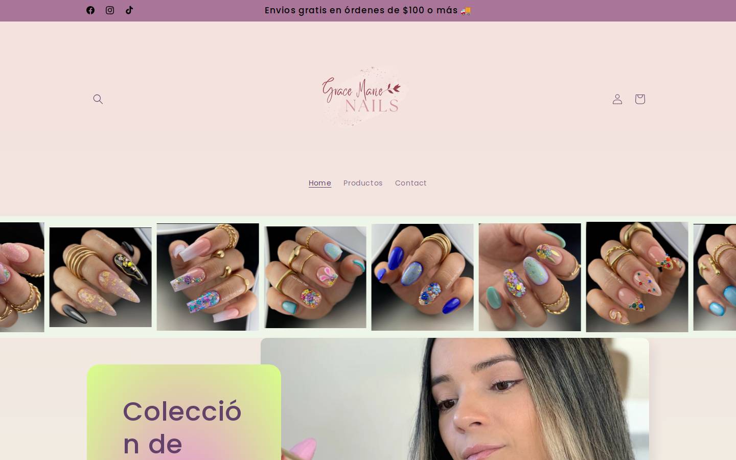 gracemarienails.com homepage screenshot