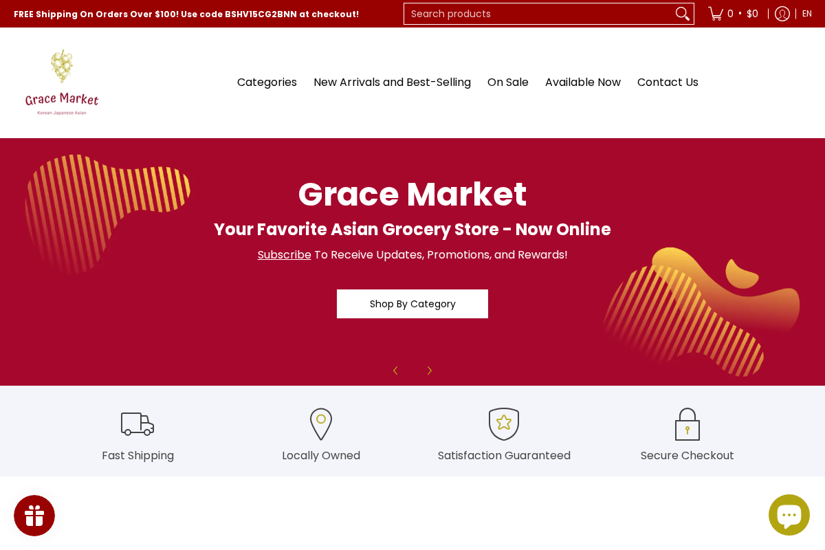 Grace Market homepage screenshot