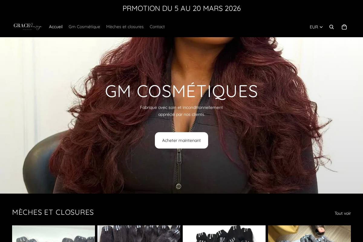 gracemazeya.com homepage screenshot