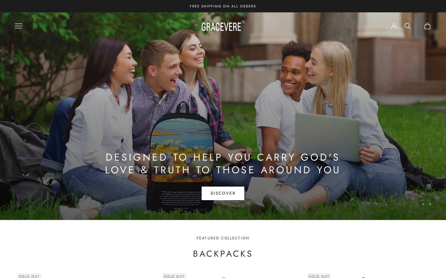 gracevere.com homepage screenshot