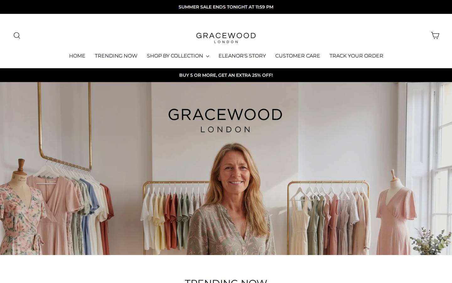 gracewoodlondon.com homepage screenshot
