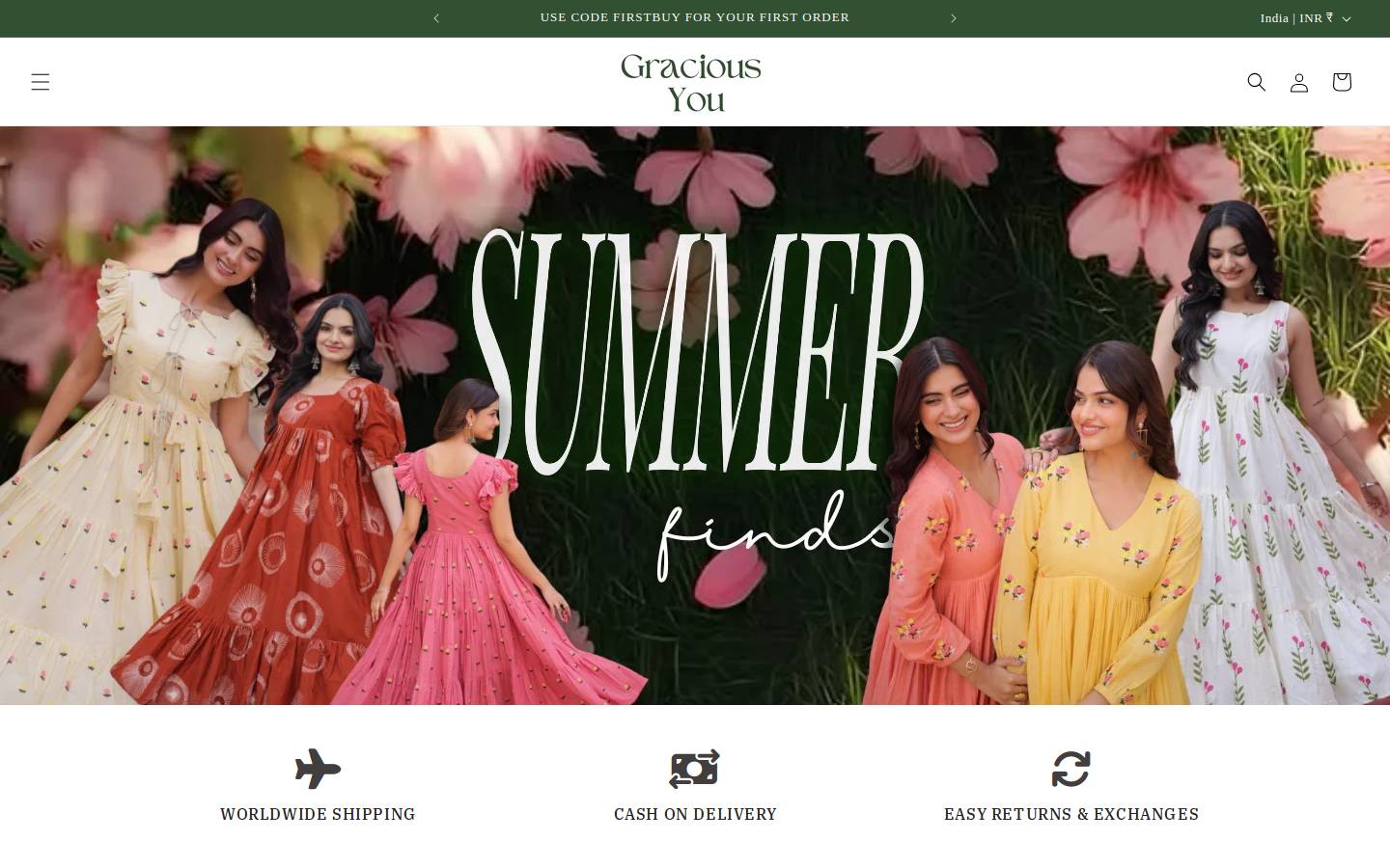 graciousyou.com homepage screenshot
