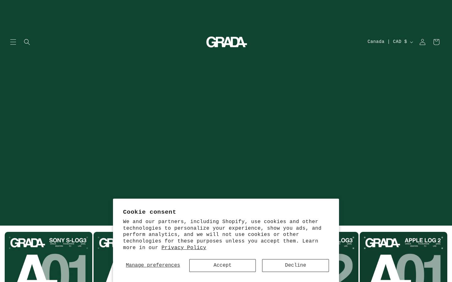 gradalabs.co homepage screenshot