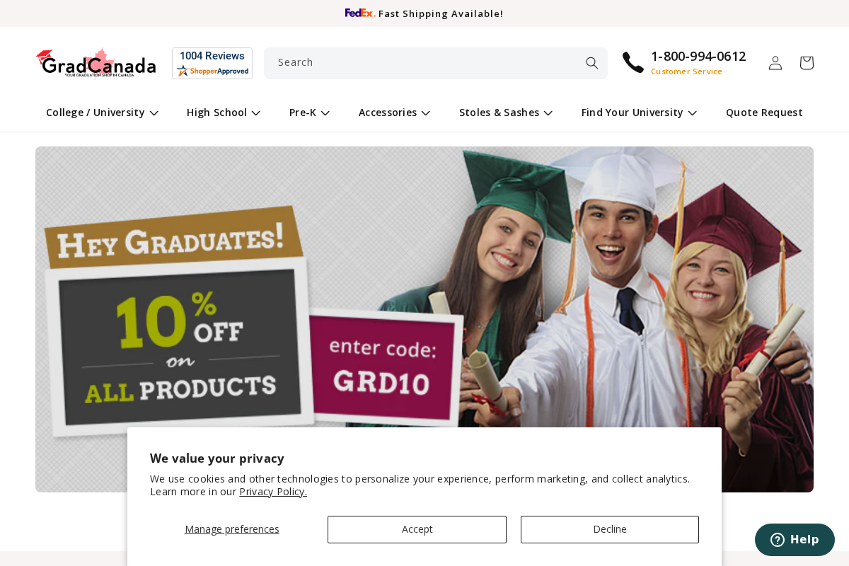 Gradcanada homepage screenshot