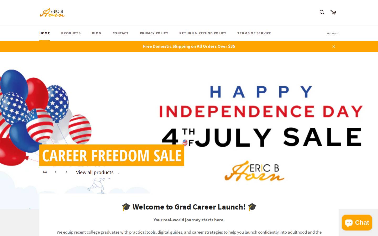 gradcareerlaunch.com homepage screenshot