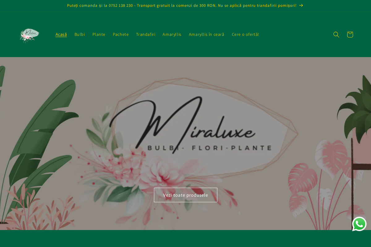 Grădina Miraluxe homepage screenshot