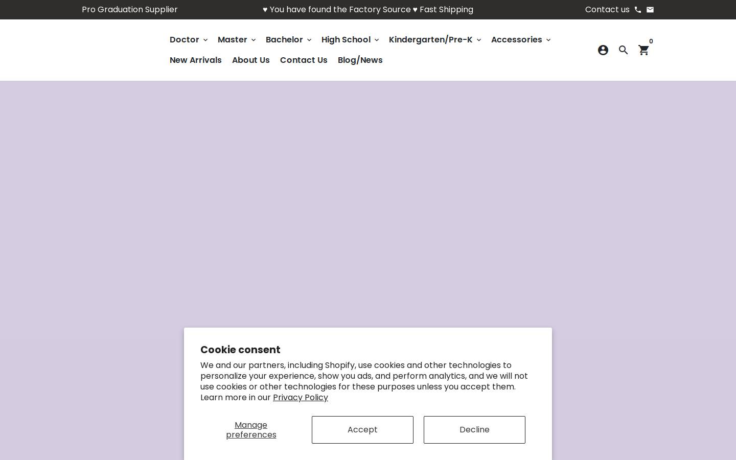 graduationgownandcap.com homepage screenshot