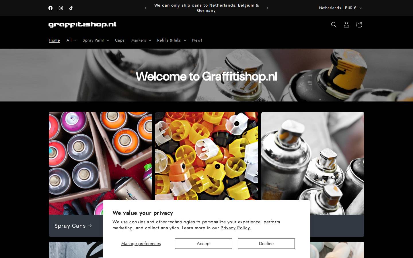graffiti-links.nl homepage screenshot