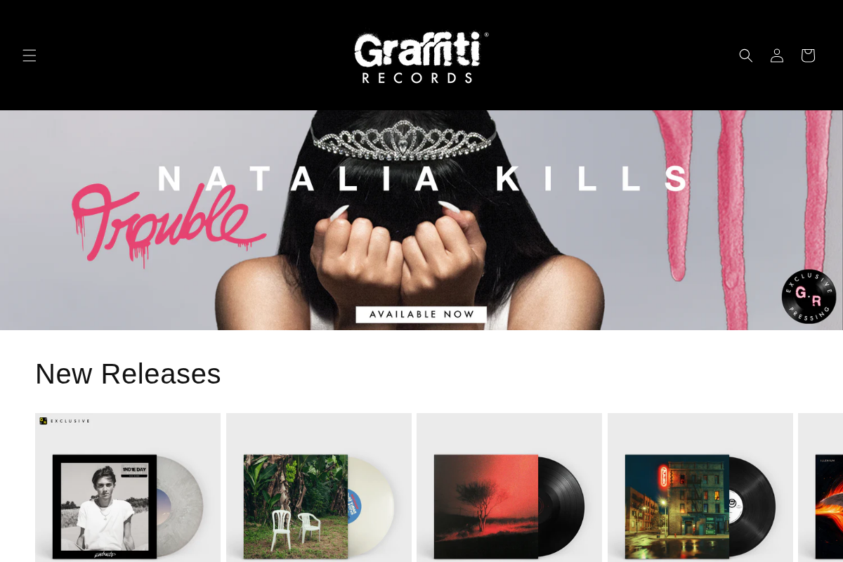Graffiti Records homepage screenshot