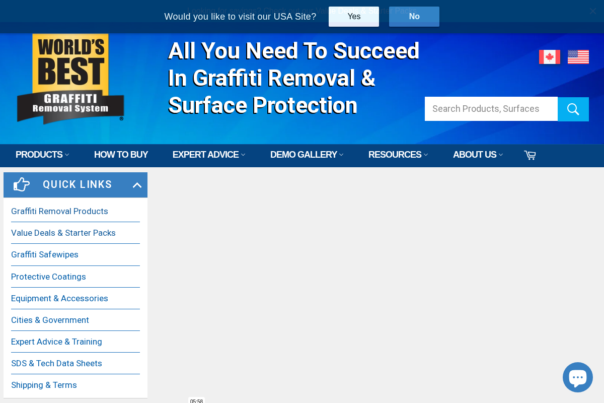graffitiremovalinc.ca homepage screenshot