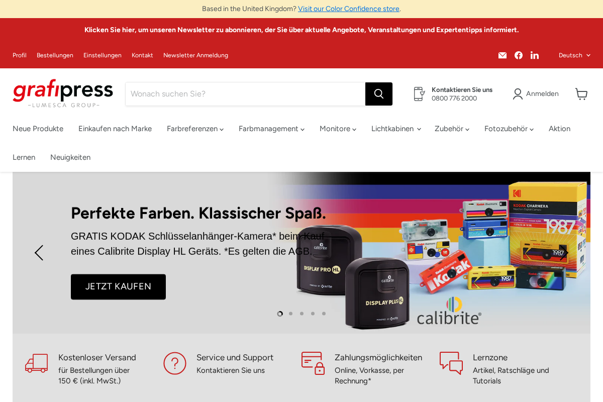 grafipress GmbH homepage screenshot