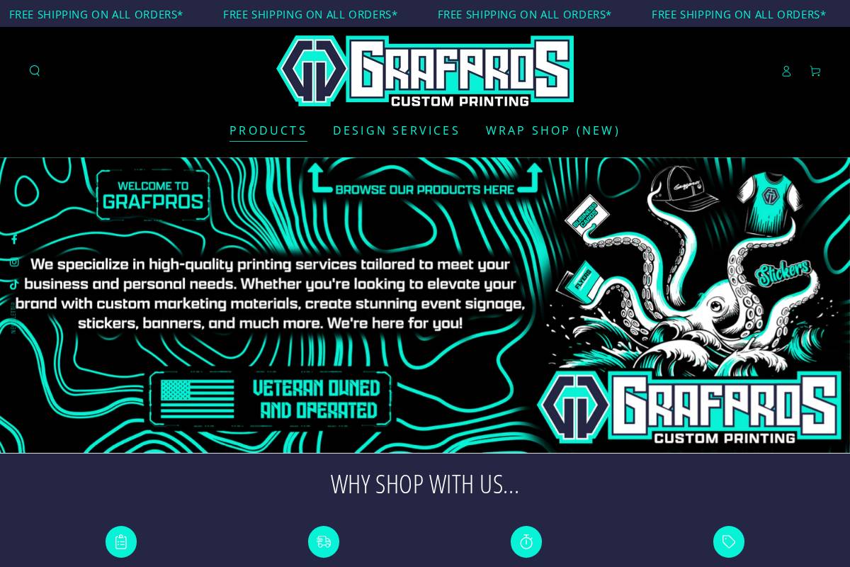 grafpros.com homepage screenshot