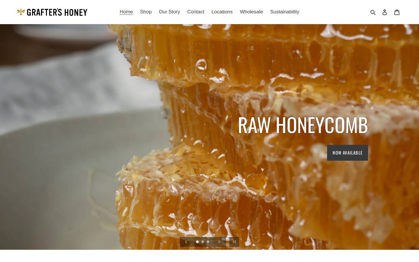 graftershoney.com homepage screenshot