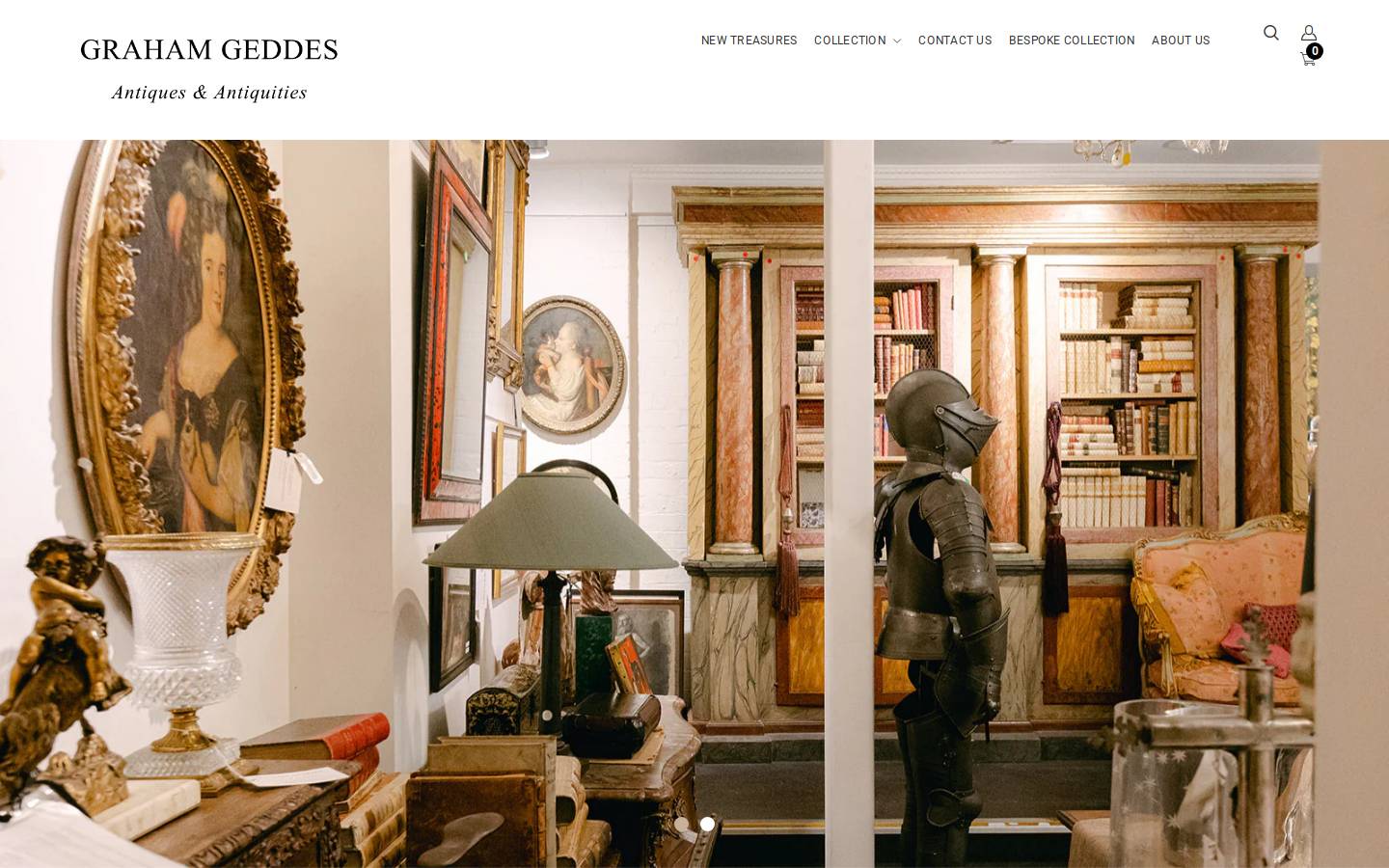 grahamgeddesantiques.com homepage screenshot