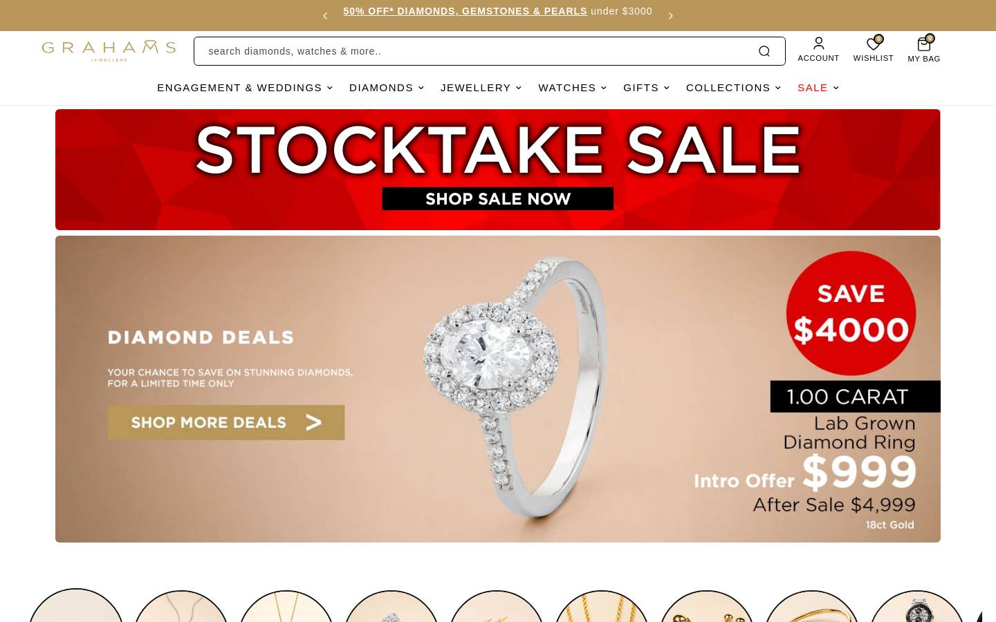 grahams.com.au homepage screenshot