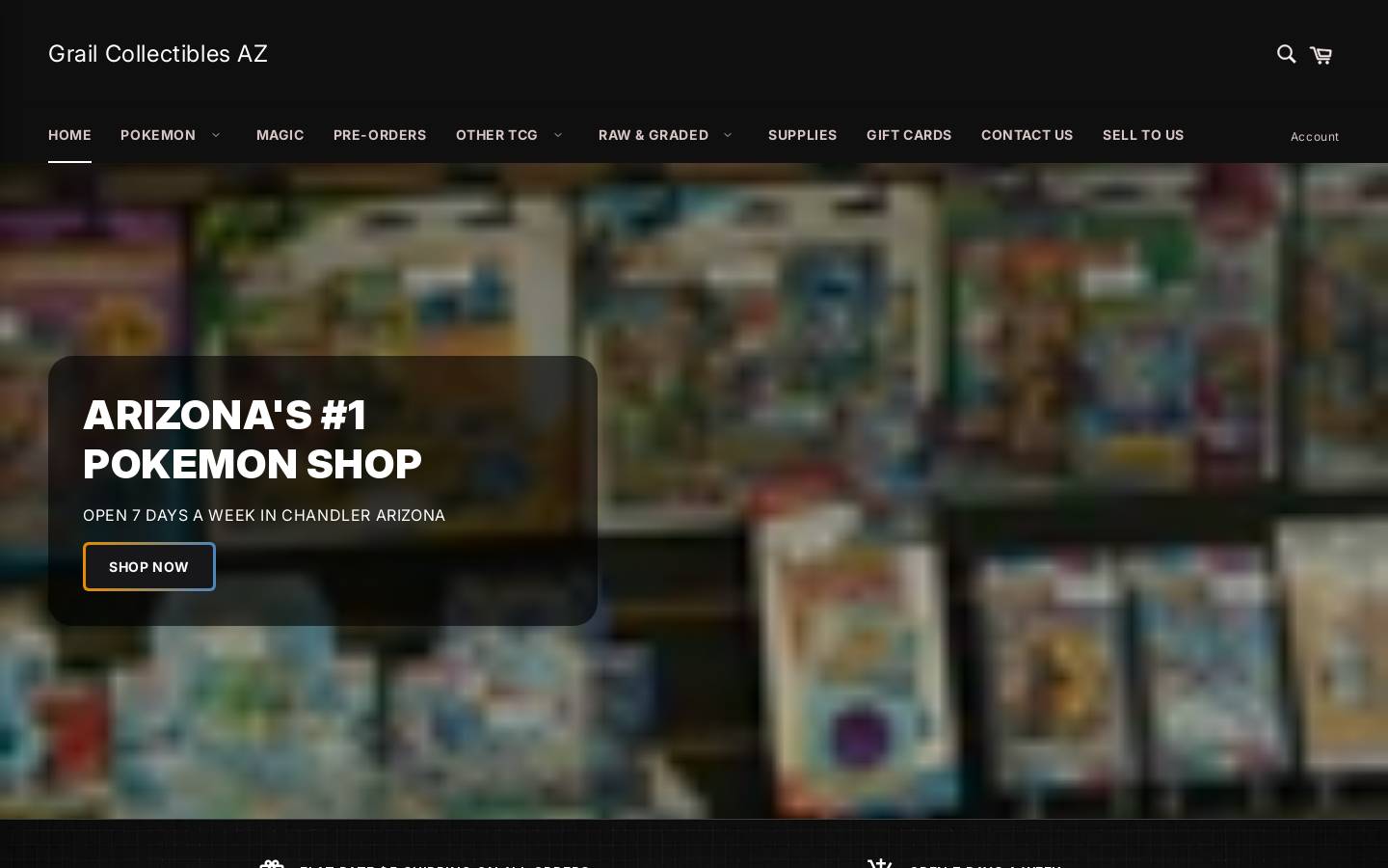 grailcollectibles.io homepage screenshot