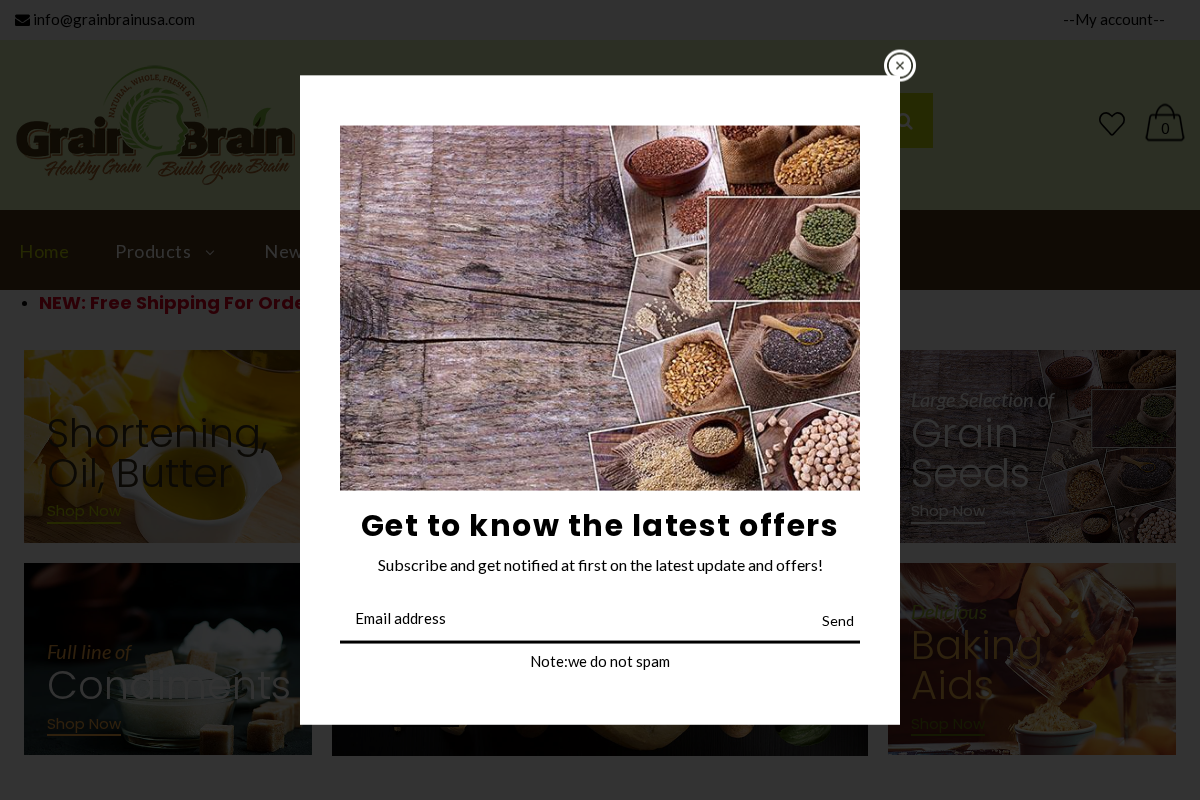 grainbrainusa.com homepage screenshot