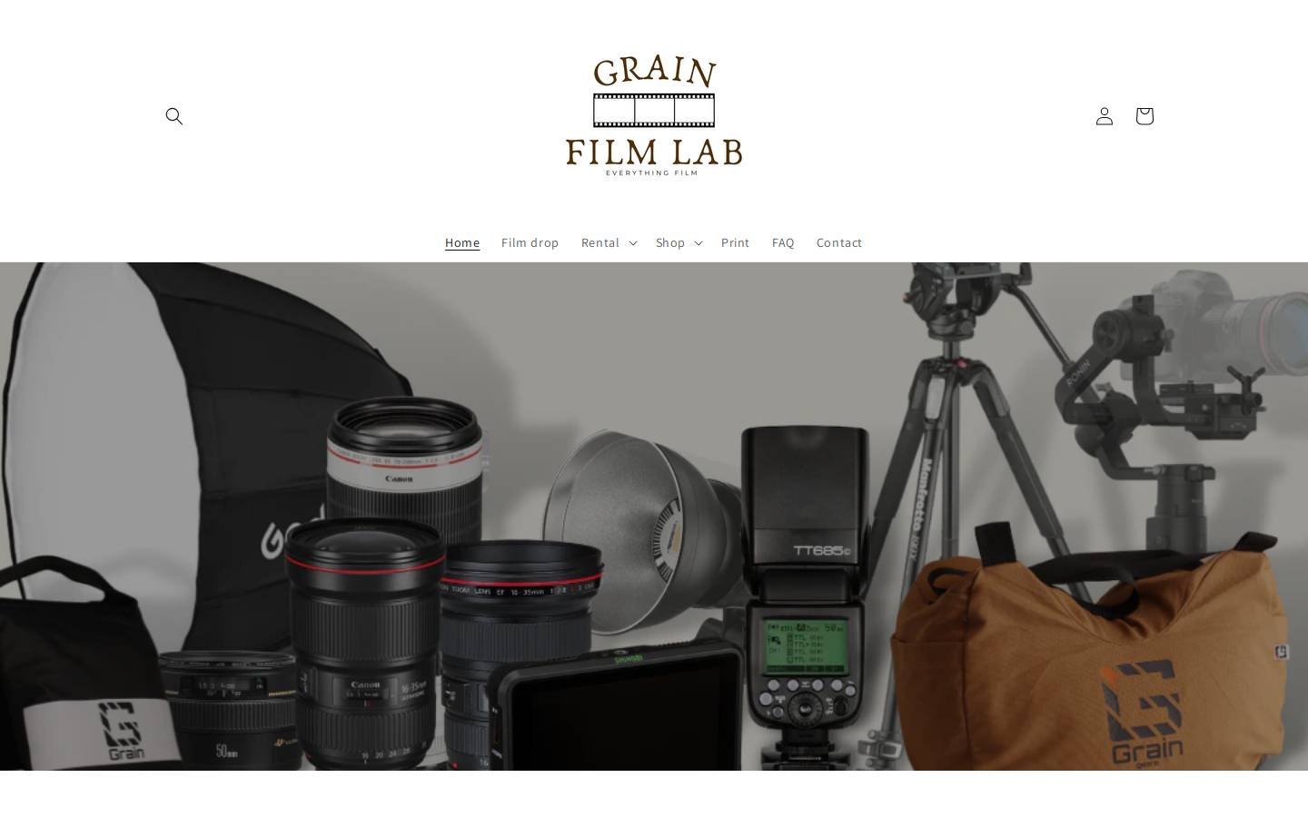 grainfilmlab.com homepage screenshot