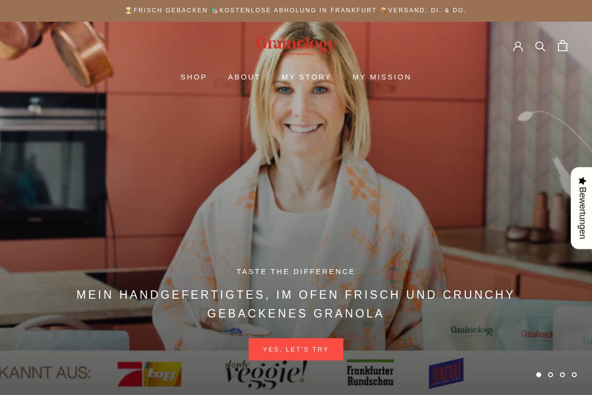 grainology.de homepage screenshot