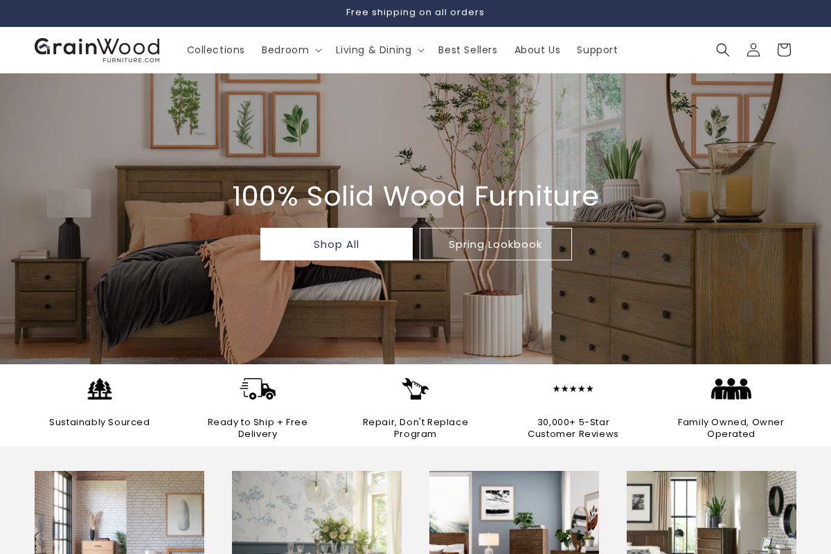 grainwoodfurniture.com homepage screenshot