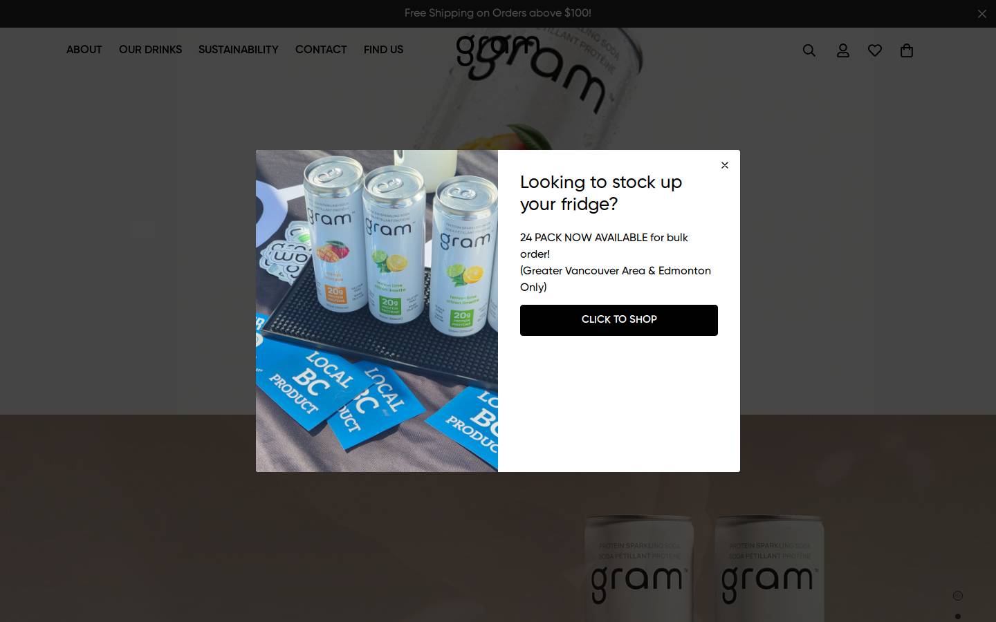 grambeverages.com homepage screenshot