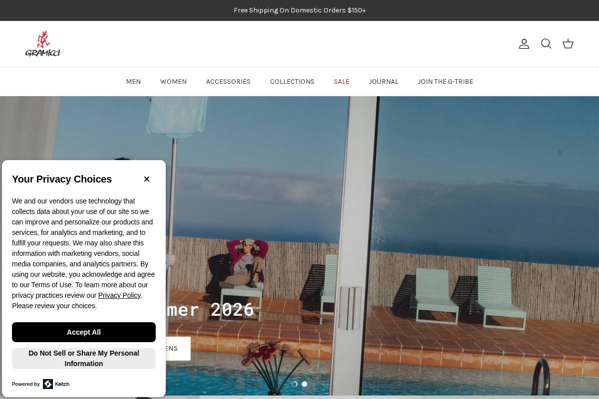 gramicci.com homepage screenshot