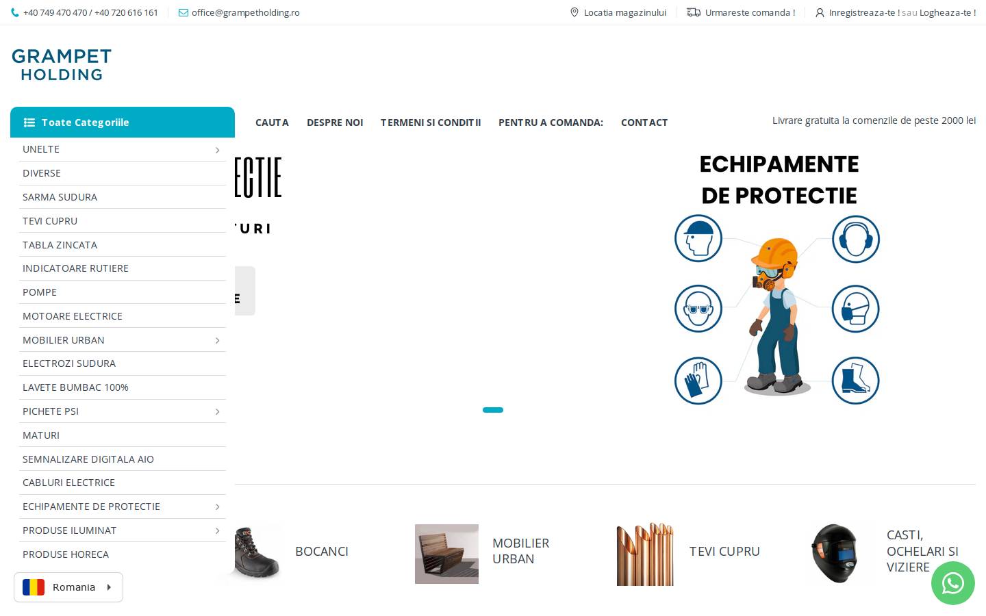 grampetholding.ro homepage screenshot