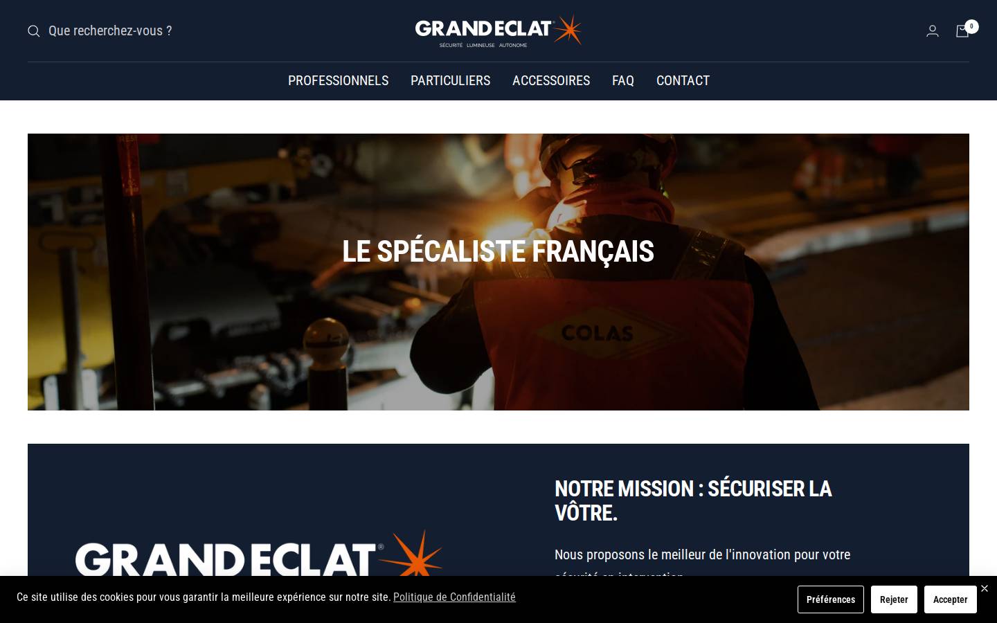 grand-eclat.fr homepage screenshot