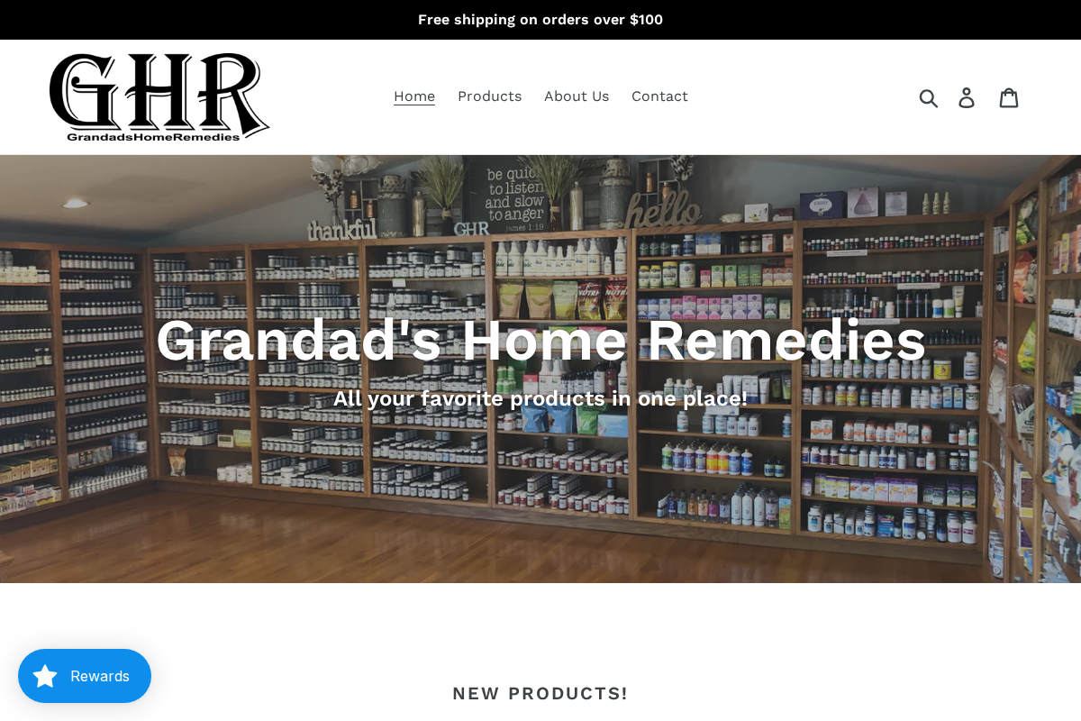 grandadshomeremedies.com homepage screenshot