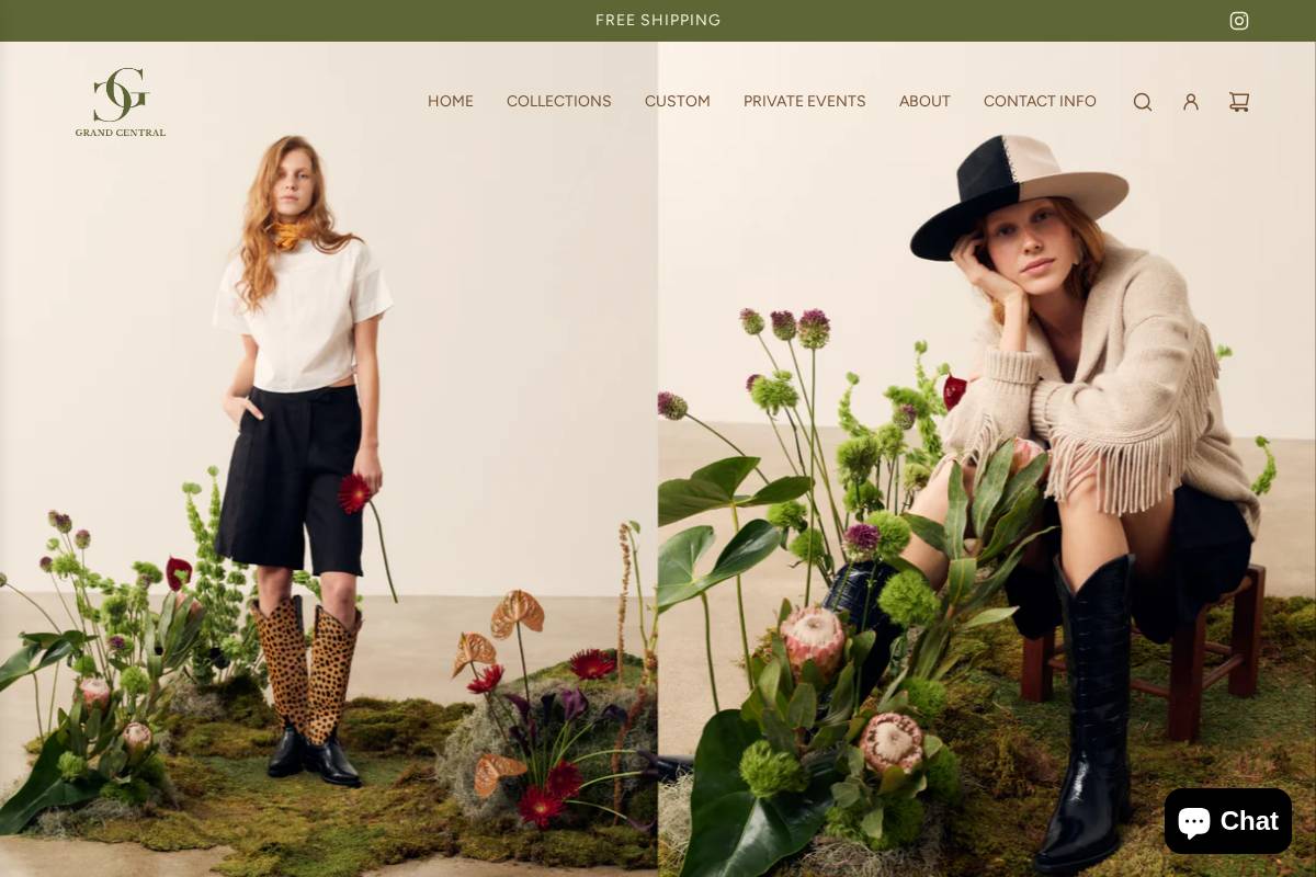 grandcentralhatmakers.com homepage screenshot