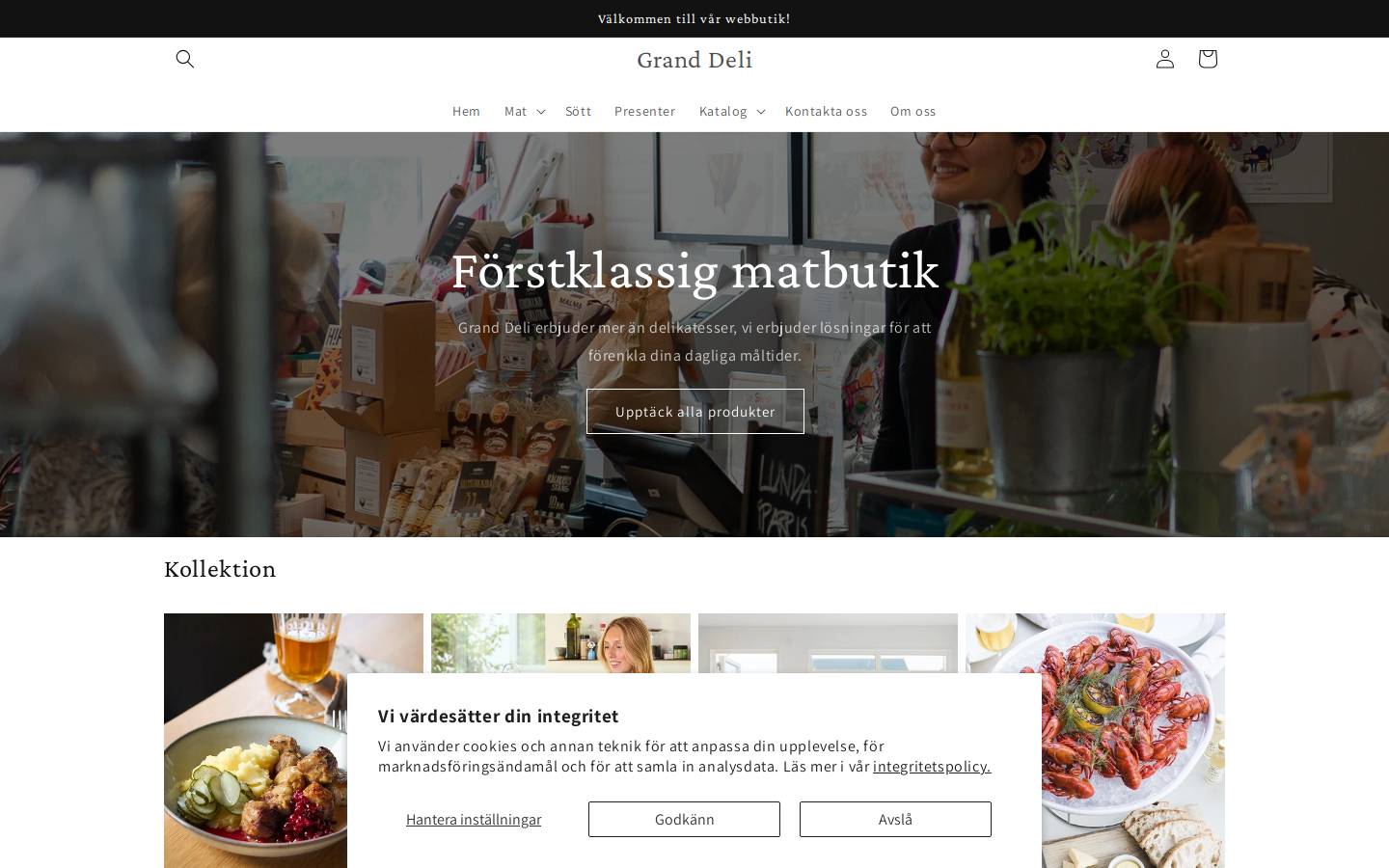 granddeli.se homepage screenshot