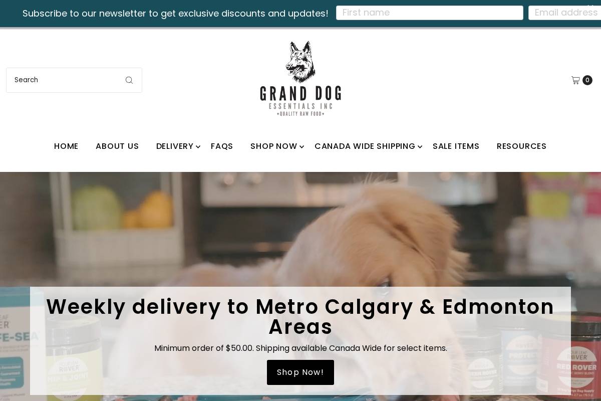 granddog.ca homepage screenshot